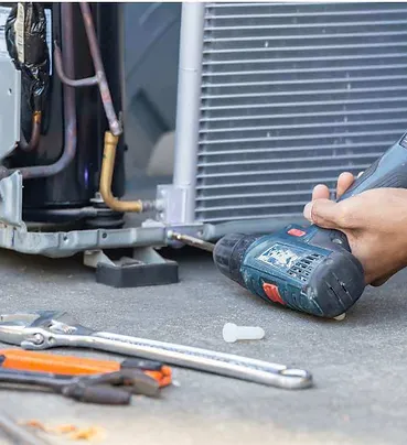 repairing an outdoor AC unit
