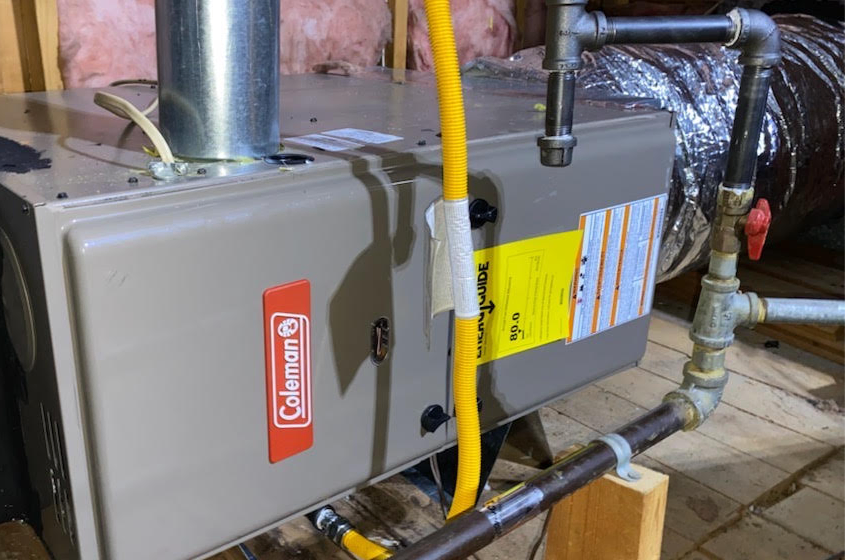 new furnace in attic